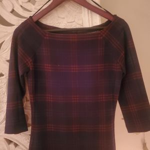 WORN ONCE! ZARA plaid 50s style form-fitting dress